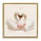 Stupell Industries Swan Pair with Bow Floating Frame, design by Creative Studio